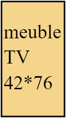 meuble TV 42*76 séjour kit