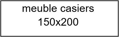 Meuble casier lit uni  soit 162x226 fini