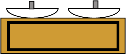 meuble double vasque vue face