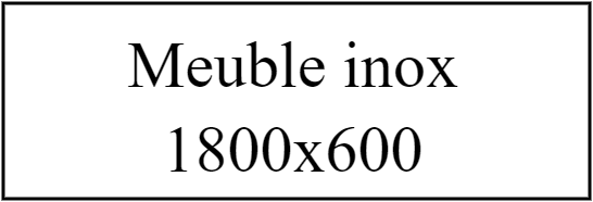 Meuble inox 1800x600