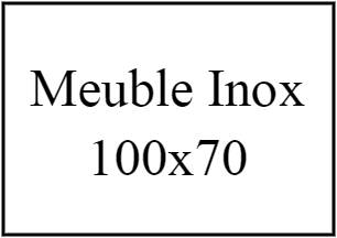 Meuble Inox portes coulissantes avec dosseret 100cm