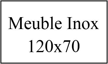 Meuble Inox portes coulissantes avec dosseret 120cm