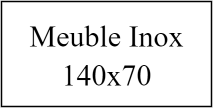 Meuble Inox portes coulissantes avec dosseret 140cm