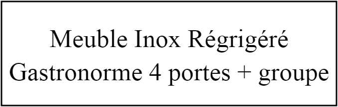 Meuble Inox 4 portes Gartronorme + GL avec dosseret