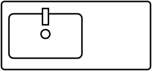 Meuble 1 lavabo excentré vasque à G