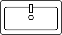 Meuble 1 lavabo integré 80