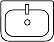 Meuble 1 lavabo integré