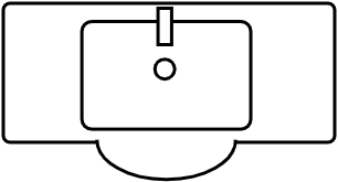 Meuble 1 lavabo integré