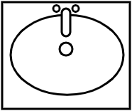 Meuble lavabo intégré type166 /80