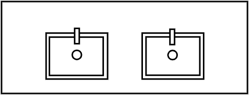Meuble 2 lavabos 120cmx60cm