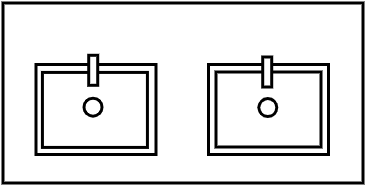 Meuble 2 lavabos 120x60