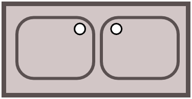 meuble plonges 2 bacs