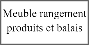 Meuble rangement produit et balais