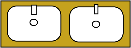 Meuble 2 vasque vue de dessu