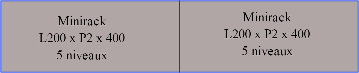 Minirack de 2m sans tête