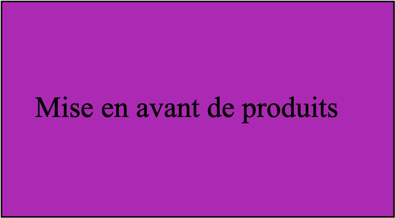 Mise en avant de produits