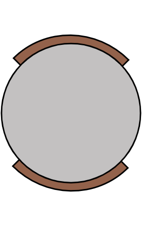 Mix table 94Ø Grey marble/Dark oak