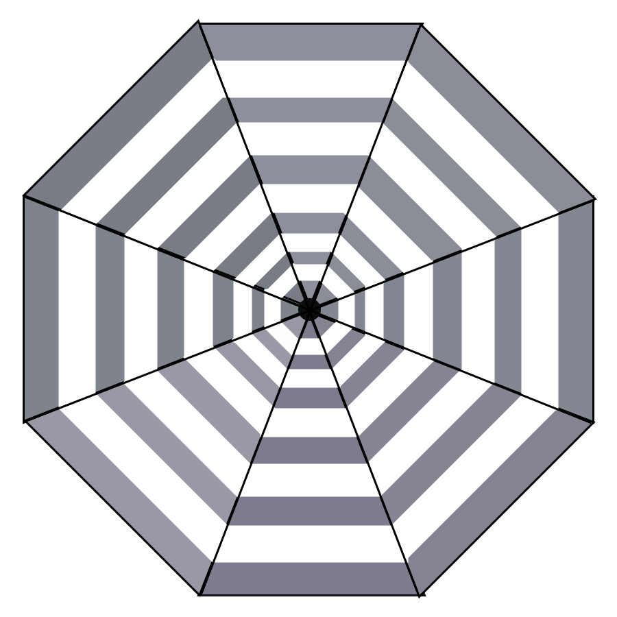 Parasol rayé gris
