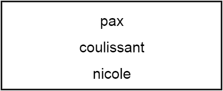 pax coulissant nicole 150