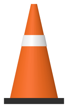 Small traffic cone