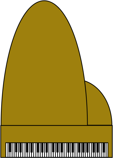 Piano clavier à queue