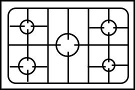 Piano de cuisson 5 foyers