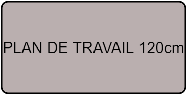 PLAN DE TRAVAIL 120 cm