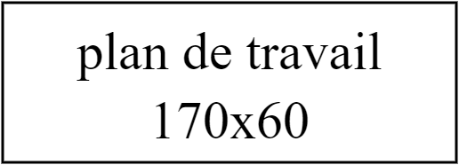 Plan de travail 170x60