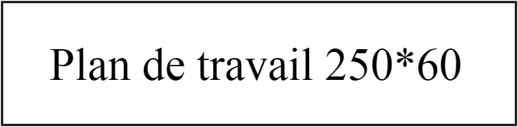 plan travail 250*60
