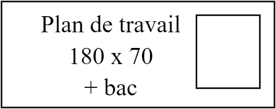 Plan de Travail + bac