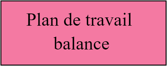 Plan de travail  balance