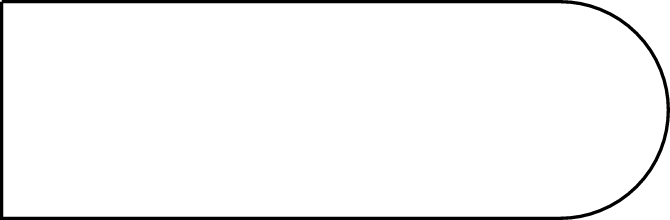 Plan de travail bout arrondi