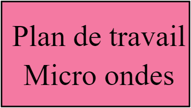 Plan de travail Micro ondes