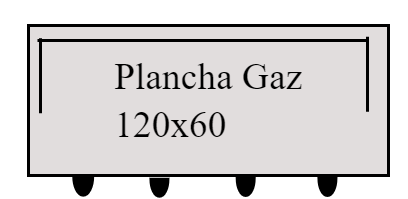Plancha 120cm gaz