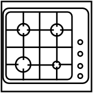 Plaque gaz avec meuble