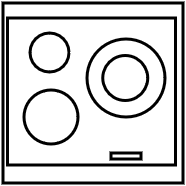 Plaque induction 3 foyers avec meuble