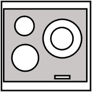 Plaque induction 3 foyers avec meuble