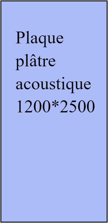 Plaque de plâtre acoustique 1200*2500