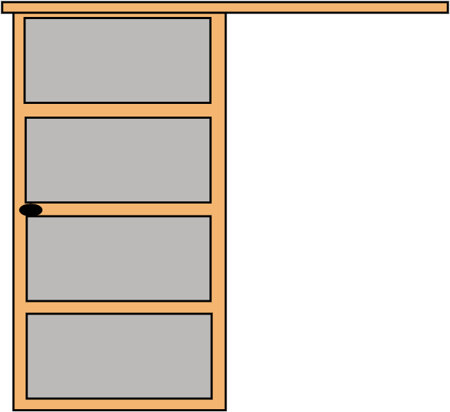 Porte coulissante Vintage