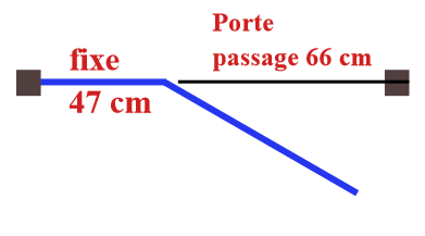 PORTE DOUCHE 120 ENTRE MURS