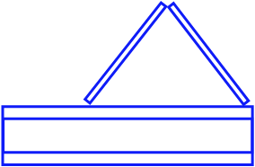 Porte pliante simple droite