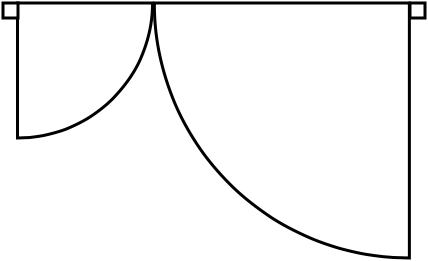 Porte tiercée 45 x 85