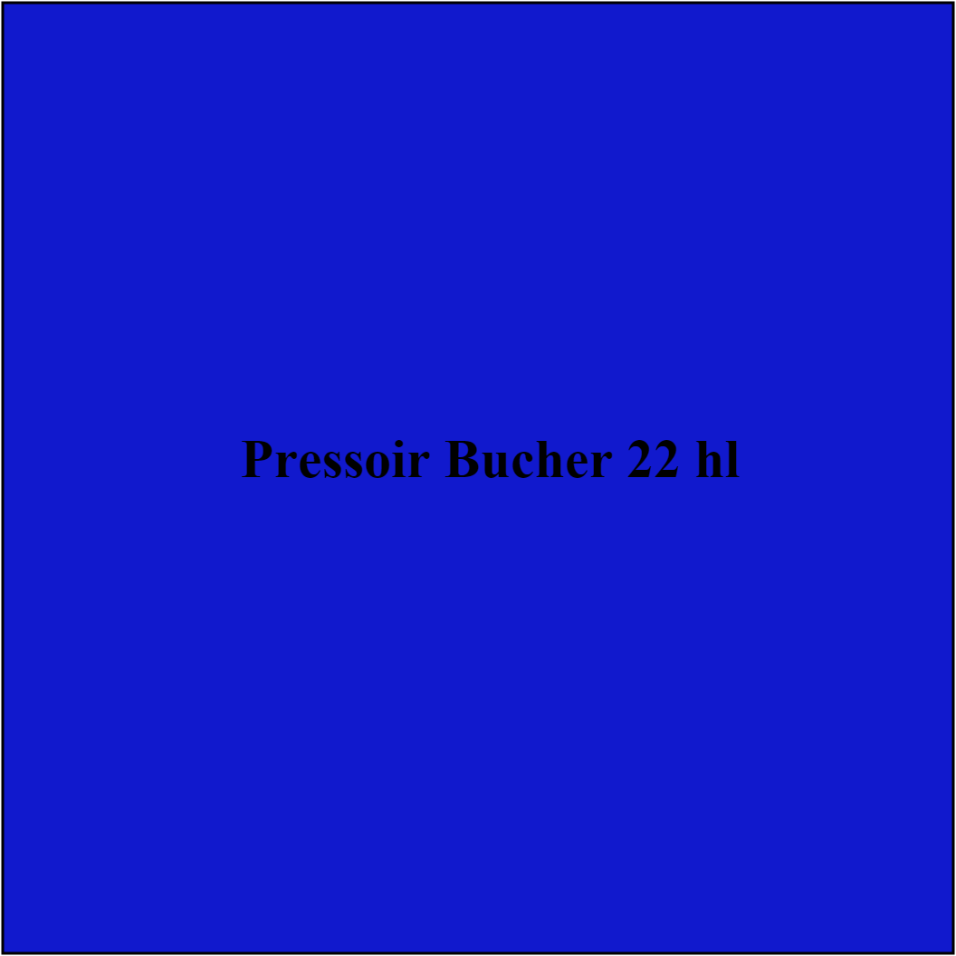 Pressoir Bucher 22 hl
