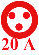 Prise réseau 2P+T 20 A