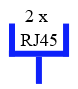 Prise 2x RJ45