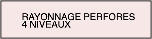 RAYONNAGE PERFORES 4 NIVEAUX