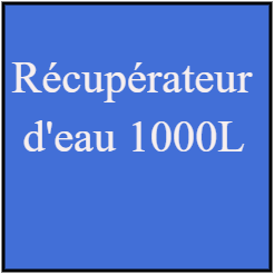 Récupérateur eau 1000 L