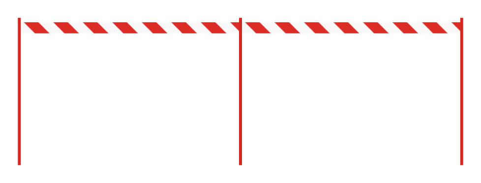 Barrier tape on stakes