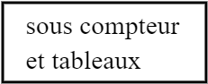 s-compteur et tableaux