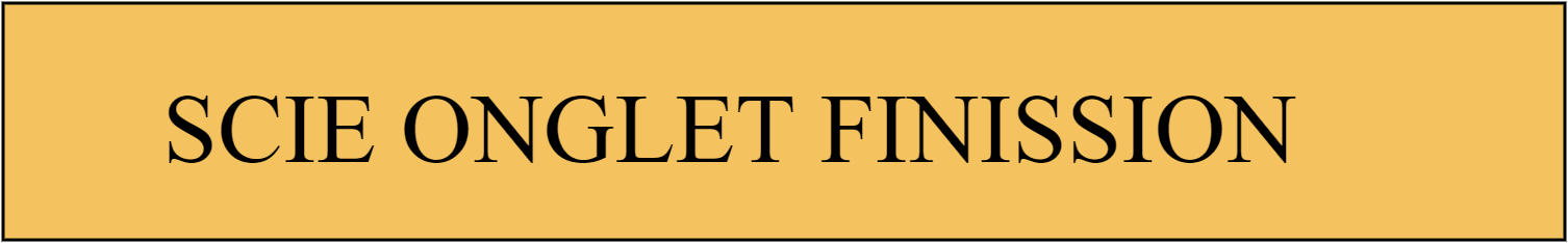 SCIE ONGLET FINISSION